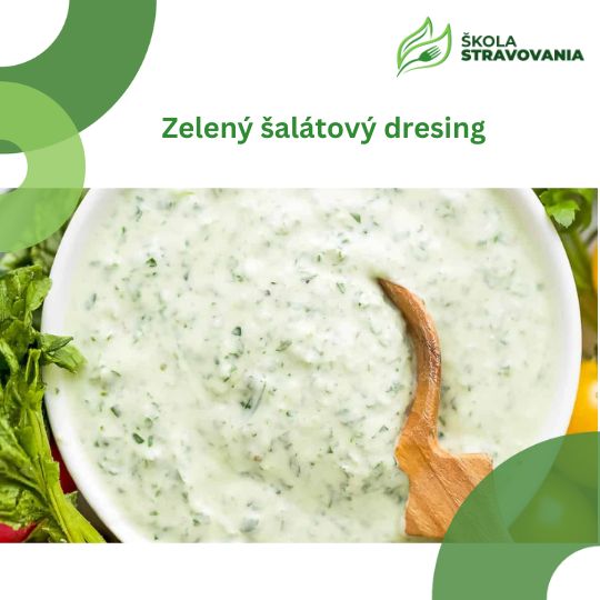 zelený šalátový dresing